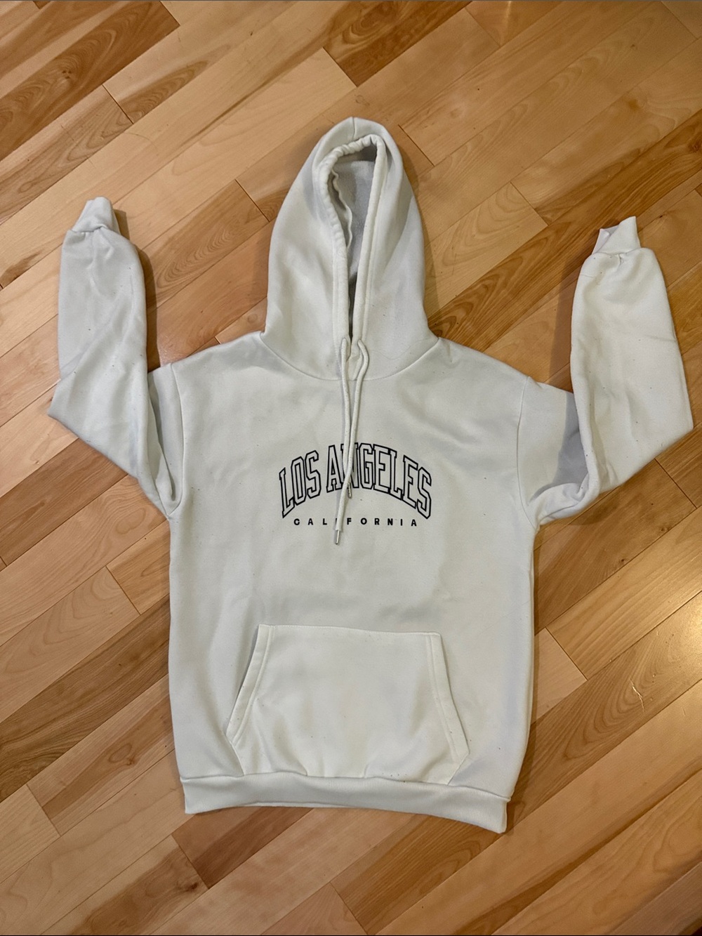 Los Angeles California White Hoodie Sweatshirt - ladies S
